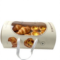 Boîte en carton rigide personnalisée pour aliments, emballage de boulangerie, pâtisseries, pain, sushis, vente en gros