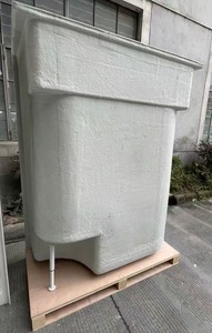 อ่างอาบน้ำอะคริลิคสำหรับห้องน้ำพร้อมผนังโดยรอบ60 "x 32" x 78 "อ่างอาบน้ำแบบพกพาอ่างน้ำวนสำหรับห้องน้ำ - Product Image 2
