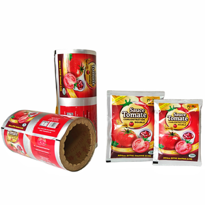 <span class=keywords><strong>Rouleau</strong></span> de film scellé pour emballage alimentaire personnalisé, sachet laminé à chaud, BOPP, PET, aluminium, CPP, PE, pour ketchup - Product Image 3