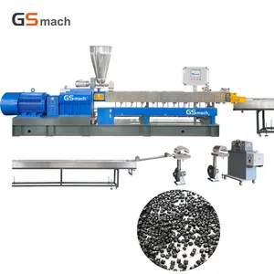 double screw waste plastic recycle pellet making machine polycarbonate extruder machine