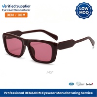 Lunettes de soleil unisexes pour adultes, monture carrée pleine en PC, protection UV400 - Design rétro robuste et confortable