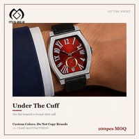 Montre à quartz pour homme avec chiffres romains, cadran guilloché, boîtier en acier inoxydable, montre analogique à bracelet, étanche, logo personnalisé