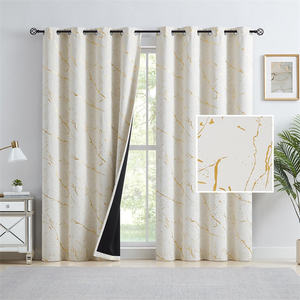 Camera isolata termicamente oscurante Glitter <span class=keywords><strong>Beige</strong></span> <span class=keywords><strong>oro</strong></span> metallizzato marmo 100% <span class=keywords><strong>tende</strong></span> oscuranti per soggiorno camera da letto - Product Image 1
