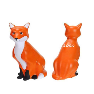 2025 toptan promosyon özel tilki şekli Pu stres topları/tilki stres rahatlatıcı/tilki stres oyuncak - Product Image 2