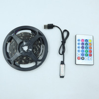 Kit de barres lumineuses LED 5050 pour éclairage d'ambiance TV, avec alimentation USB 5V basse tension, étanche, époxy, et télécommande RGB.