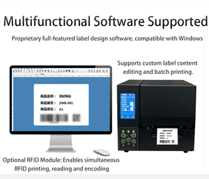 300dpi 직접 열전사 및 열전사형 UHF/HF RFID 바코드 라벨 프린터, 8IPS 속도, 재고 있음 - Product Image 5