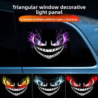 Luces Decorativas Iridiscentes para Autos, Luces LED Dinámicas Solares, Iluminación Ambiental Creativa para Ventanas de Vidrio
