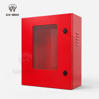 Caja de Acero Laminado en Frío Roja con Ventilación y Doble Puerta para Panel Eléctrico de Montaje en Pared Interior