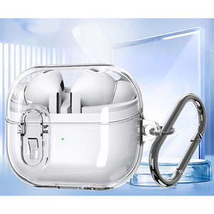 Trong Suốt Bảo Vệ Trường Hợp Đối Với Samsung <span class=keywords><strong>Galaxy</strong></span> Nụ 3 Pro An Toàn Khóa Chống Thả Chống Vàng TPU PC Bìa Cho Nụ 3 Pro 3 - Product Image 3