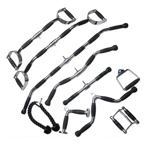 Accesorios de Gimnasio: <span class=keywords><strong>Barra</strong></span> D de Agarre para <span class=keywords><strong>Polea</strong></span>, Cable de Acero Reforzado para Máquina de Remo, Accesorio de Doble Agarre para <span class=keywords><strong>Curl</strong></span> de Tríceps Yunfa - Product Image 5