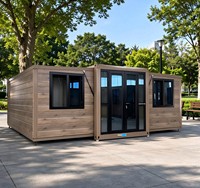 Maison conteneur pliable extensible 20/40 pieds, de luxe, à toit plat, mobile, étanche, modulaire, portable, mini-maison au design moderne et isolée