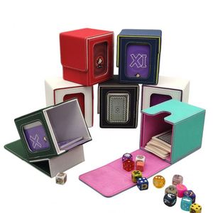 New Product Hot Selling Manufacturer Direct Sales High-<b>end</b> PU Leather Integrated Game Card Box, Window <b>Storage</b> Box Packaging - Product Image 1
