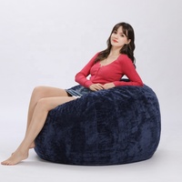 Fauteuil inclinable de luxe doux et confortable, canapé pouf rond et couette