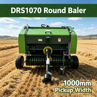Presse à balles rondes 1070 montée sur tracteur, homologuée CE, en promotion, avec système de ligature par ficelle pour petites exploitations agricoles
