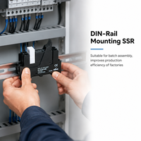 Module de relais statique miniature 1 canal sur rail DIN 5A SPST NO 12 280V avec bornes à vis et protection étanche (SSR)