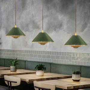 Ins hợp thời trang sáng tạo xếp li vải Đèn chùm khách sạn đầu giường nhà hàng trang trí đơn giản nhà lron + Acrylic + Thủy tinh + vải mặt dây đèn - Product Image 4