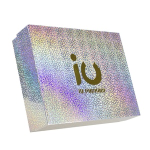 Customized manufactures holographic shoe packaging box sliding sneakerbox shoebox with custom logo