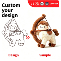 Boneka Plush Super Lembut Custom OEM/ODM, Boneka Hewan Isi Kapas PP, Ukuran 11-30CM, Unisex, Merek Xiaonuomi