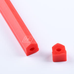 Grosir <span class=keywords><strong>strip</strong></span> penyegel silikon Solid tahan benturan profil ekstrusi silikon Solid merah tahan suhu tinggi - Product Image 2