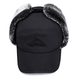 Mùa Đông Ngoài Trời Ấm Có Thể Điều Chỉnh Màu Đen Lông Fluffy Tai <span class=keywords><strong>Trapper</strong></span> <span class=keywords><strong>Hat</strong></span> Cho Nam Giới - Product Image 3