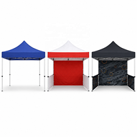 Tonnelle pliante 3x3m avec cadre en aluminium, toile Oxford 600D imperméable et anti-UV, impression de logo personnalisée pour la plage, le camping et les événements
