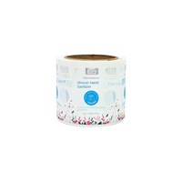 Autocollants adhésifs en papier kraft personnalisés en usine, savon liquide, papier toilette, shampoing, gel douche, lessive, impression de logo
