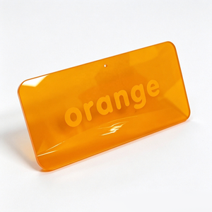 Custom Laser Engraved Acrylic Sign Transparent Orange Acrylic <b>Plate</b> With Engraved Logo Hanging Acrylic <b>Name</b> <b>Plate</b> for Decoration - Product Image 1