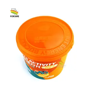 5L Good Quality Plastic Cookie Bucket Eco Friendly IML Food Storage Boxes Popcorn Plastic Containers Plastic Boxes With Lids