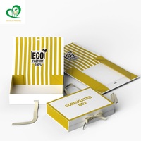 Emballage en papier kraft pliable imperméable de luxe recyclable Boîte magnétique Style livre Emballage de bijoux cosmétiques avec une épaisseur de 2 mm