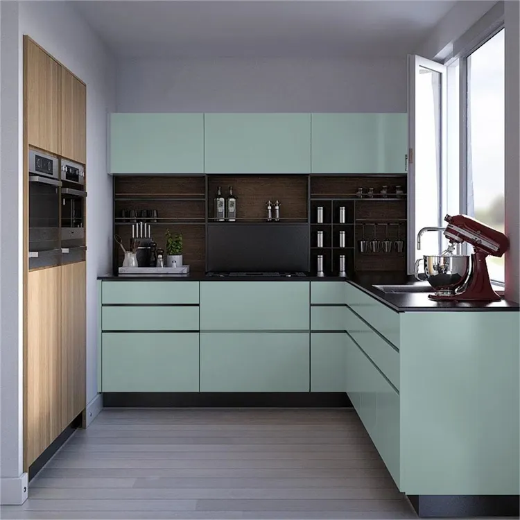 Aço Inoxidável Azul Verde Cor Alta Qualidade Cozinha Armário
