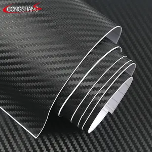 1.27*30M PVC Matériel Film 3D En Fiber De Carbone Argent Vinyle Amovible De Voiture Changement de Couleur Film Vinyle Wrap