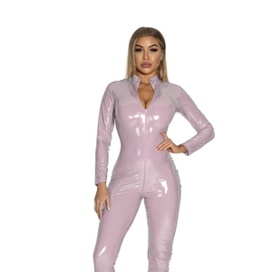 亮面漆皮 PU 镜面内衣女式拉链开裆夜店 S-5XL - Product Image 2