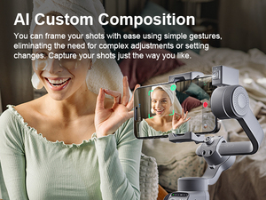 AI Tracking <b>Gimbal</b> 3-Axis Phone With Fill Light Remote Control Vertical Shooting Handheld C50 AI Tracking Phone C50 - Product Image 6
