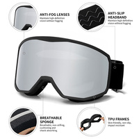 Masque de ski avec protection UV400, lunettes de snowboard, verres polarisés anti-buée, lunettes de ski, lunettes de sport pour la neige, fabricant de lunettes de soleil personnalisées
