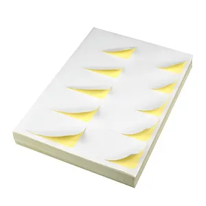 Papier d'impression Transparent coloré adhésif blanc brillant jet d'encre Pvc vinyle étiquette autocollante A4