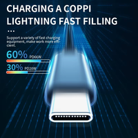 Câble de charge rapide USB 2.0 Type C vers Type C 66W haute vitesse 6A, prend en charge la transmission de données pour iPhone 15, téléphones universels