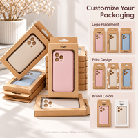 Boîte de présentation pour téléphone portable en gros avec languette de suspension et finition en papier kraft pour la distribution à grande échelle de dispositifs mobiles