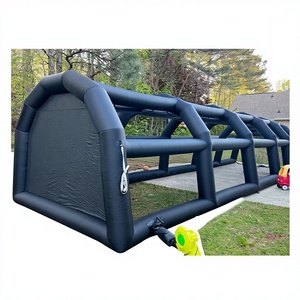 FUNSEED 40ft Large Customized Size Shape Constant Air Inflatable <strong>Baseball</strong> Practice <strong>Frames</strong> Batting <strong>Cage</strong> PU Coated Oxford Surface - Product Image 1