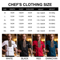 Classique Style Ethnique Chef Vêtements À Manches Courtes En Gros Hôtel Gâteau Boutique Personnalisé Personnalisé Chef Uniformes
