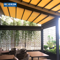 Mooxon Pergola motorisée en PVC rétractable sur mesure pour les espaces extérieurs imperméables et pare-soleil