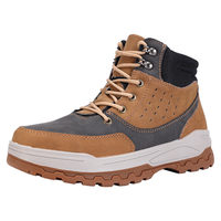 Chaussures de randonnée en plein air avec embout renforcé, semelle intermédiaire en EVA, soutien de la voûte plantaire, semelle extérieure en caoutchouc antidérapante, boucle métallique, lacets tissés respirants