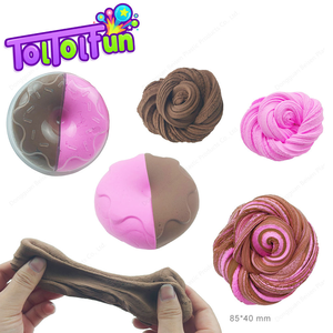Personalized Dual Color Butter <b>Slime</b> Kit No Mixing Needed Colorful Modeling Clay Educational Sensory Toy for Children - Product Image 4