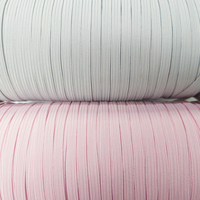 Vente en gros 144yd 5mm de large cordon élastique plat Polyester caoutchouc extensible couture sangle plusieurs options de couleur techniques tissées