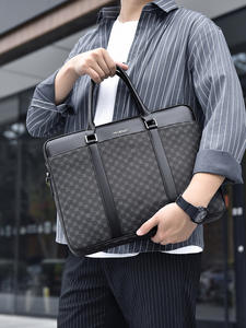 Sac rigide en cuir PU de luxe OEM/ODM pour hommes - <span class=keywords><strong>Porte</strong></span>-documents pour ordinateur portable 14 pouces avec serrure à code, <span class=keywords><strong>porte</strong></span>-documents portable pour affaires - Product Image 5