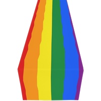 Taplak Meja Cetak Pola Tema Gay Pelangi Kustom, Cocok untuk Hiasan Perjamuan Acara Khusus dan Pajangan Dapur Festival