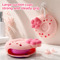 Support de douche en silicone 2P avec ventouse et cordon, support de parfum pour drain, accessoire de salle de bain pour relaxation spa