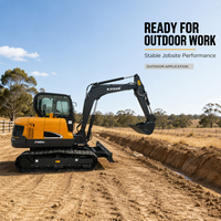 Mini-excavatrice neuve 5T 5,5 tonnes, moteur diesel Yanmar Kubota EPA, mini-excavatrice 5 tonnes pour travaux agricoles