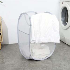 Foldable Nylon <b>Laundry</b> <b>Basket</b> Collapsible Mesh Popup <b>Laundry</b> Hamper with Frame - Product Image 4