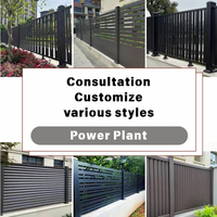 Système de clôture à poteaux dissimulés en aluminium, panneaux métalliques horizontaux modernes à lattes d'intimité, connexion sans joint, barrière de jardin pour maison