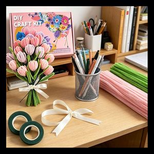 Fil de fer chenille, nettoyeur de tuyaux pelucheux, coloré, pour loisirs créatifs, vente en gros, pour fleurs d'anniversaire TOYSRUNNER - Product Image 4